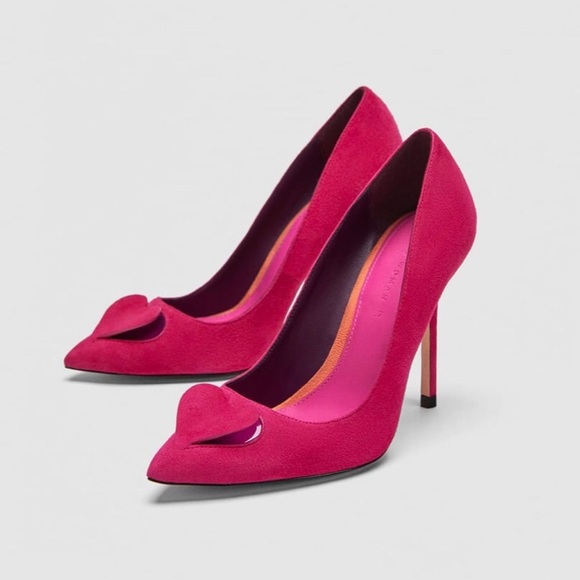 zara pink heels